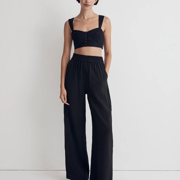 [NWT] Madewell Linen Bralette in Black - Picture 4 of 6